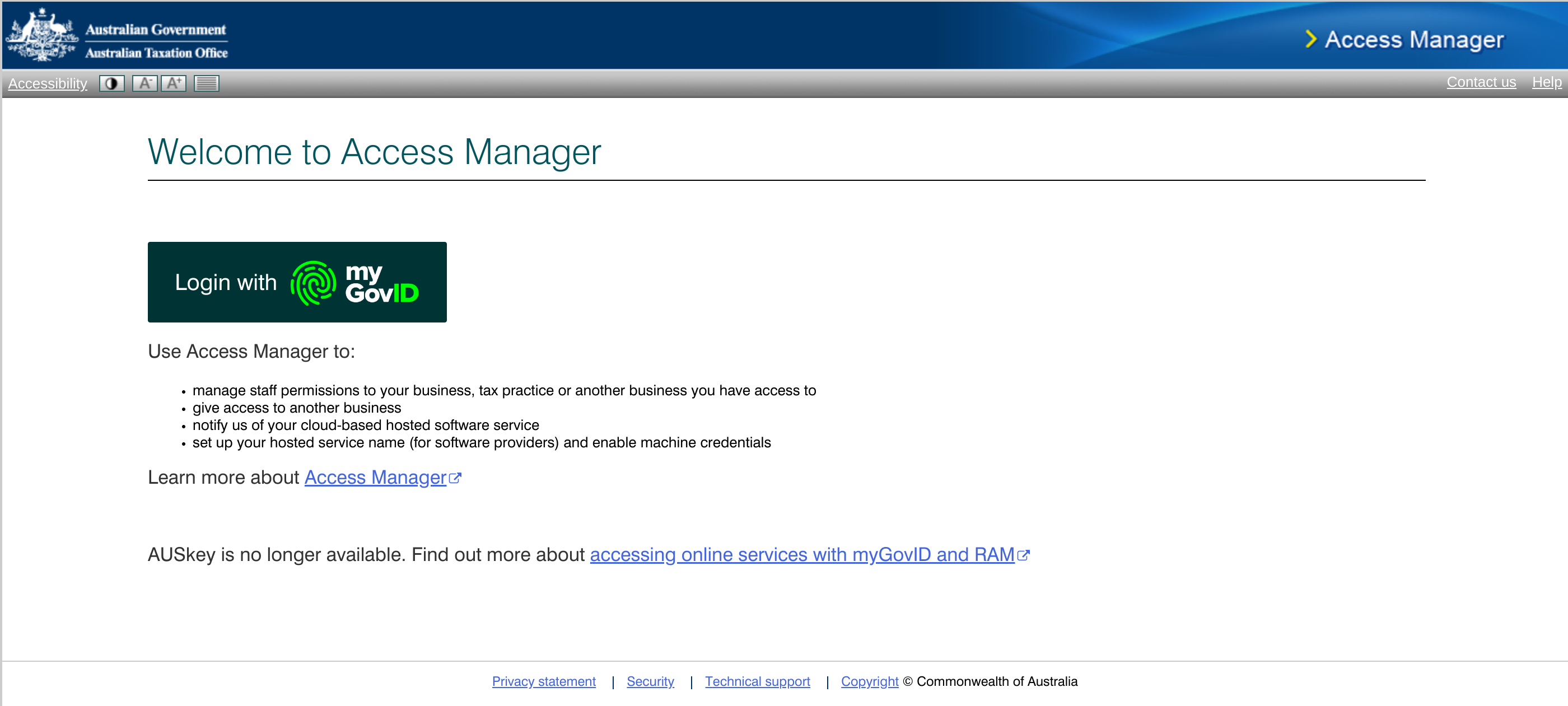 Step 1: Login to ATO Access Manager