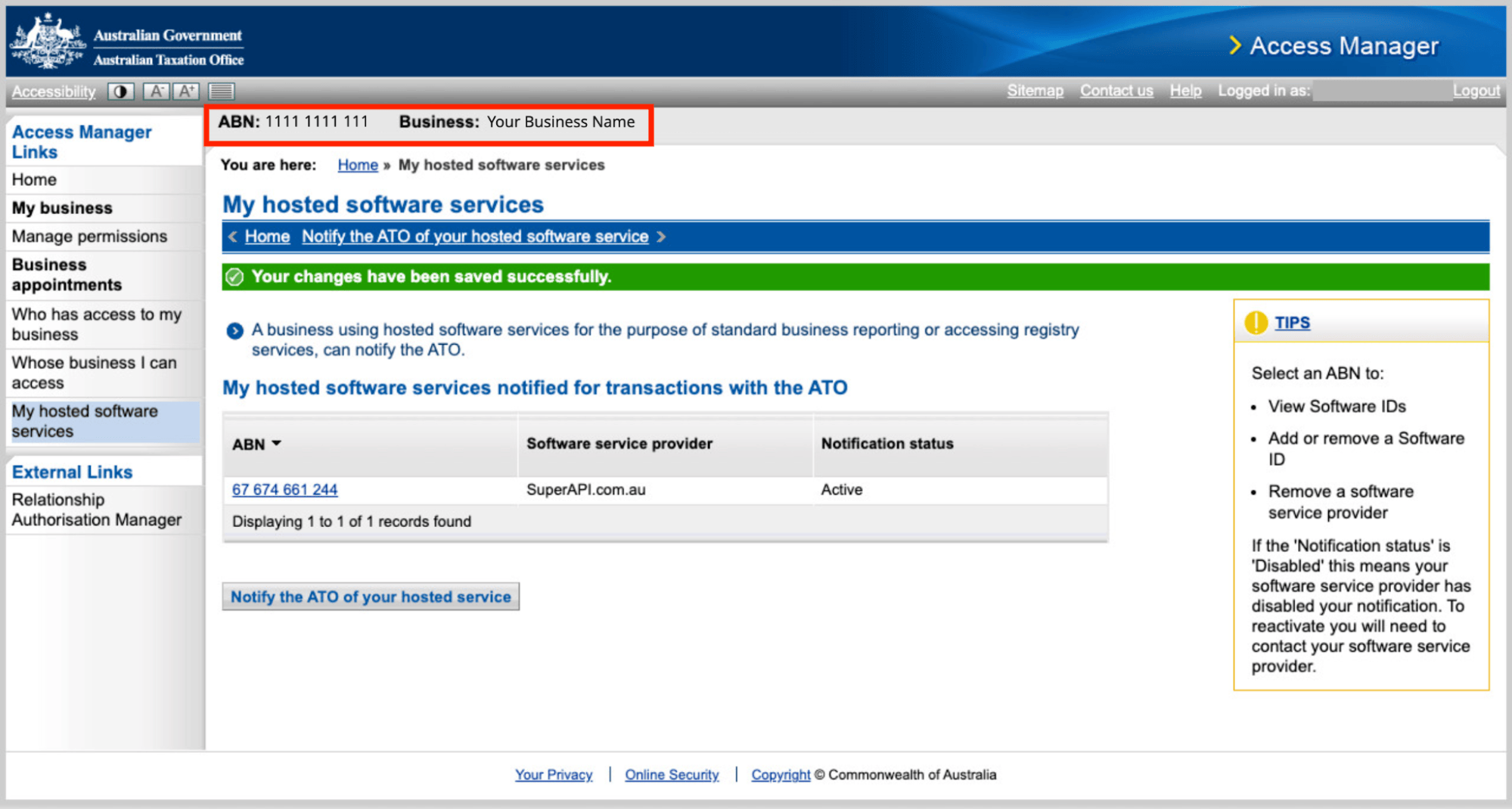 Hosted software services